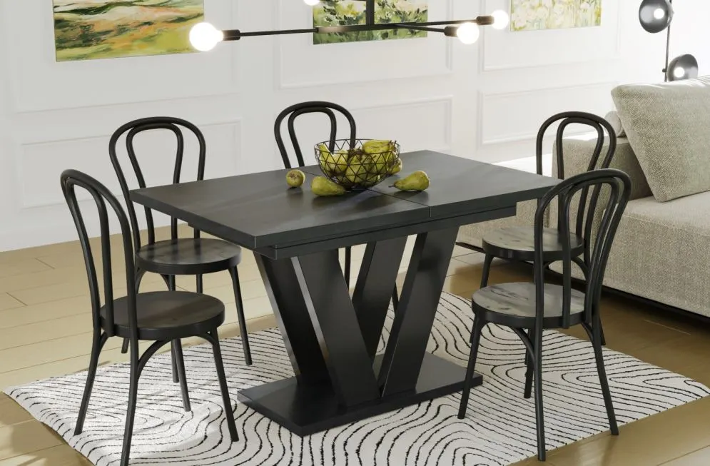 Stół rozkładany LARA 130(210)x80 beton ciemny do salonu I sklep meblowy MIRAT. styl LOFT