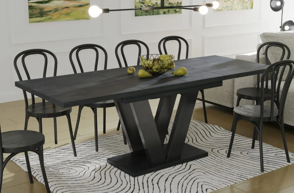 Stół rozkładany LARA 130(210)x80 beton ciemny do salonu I sklep meblowy MIRAT. styl LOFT