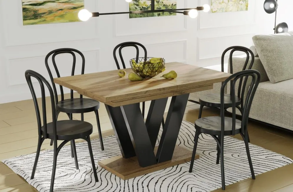 Stół rozkładany LARA 130(210)x80 dąb wotan polskiej produkcji I sklep meblowy MIRAT. styl LOFT