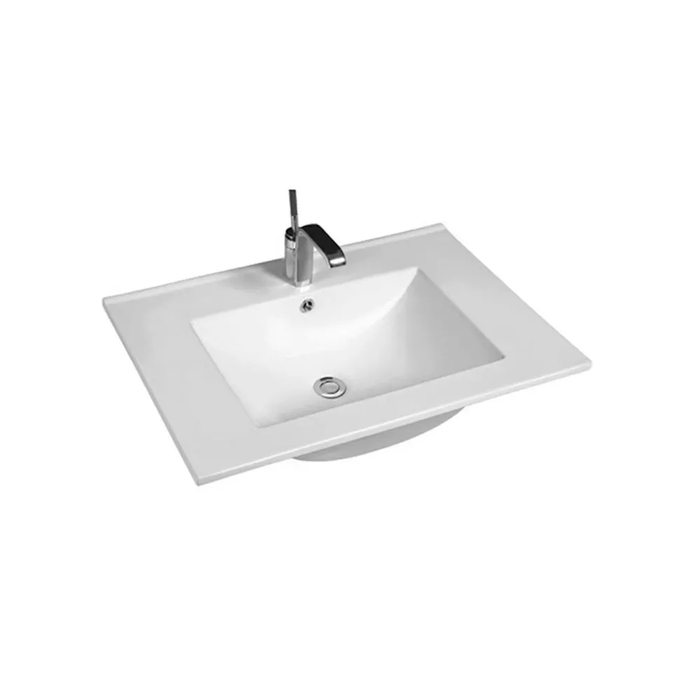 Umywalka meblowa ceramiczna LAU60 60 cm biała bez baterii | MIRAT