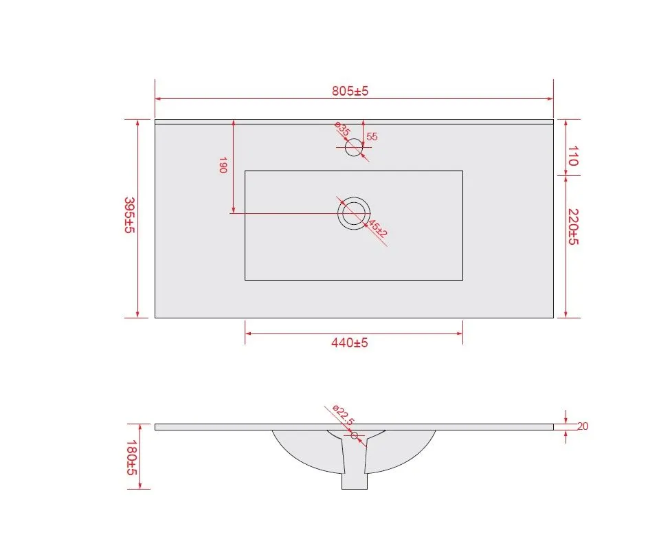 Szafka pod umywalkę L-WOOD 59 cm antracyt mat z szufladą cargo | MIRAT  kolekcja L-WOOD