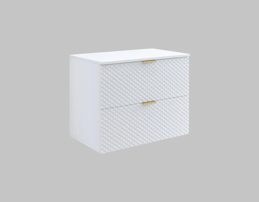 Szafka pod umywalkę nablatową LAURA 2S 80cm biała mat cichy domyk I sklep meblowy MIRAT. styl GLAMOUR kolekcja LAURA-HEL