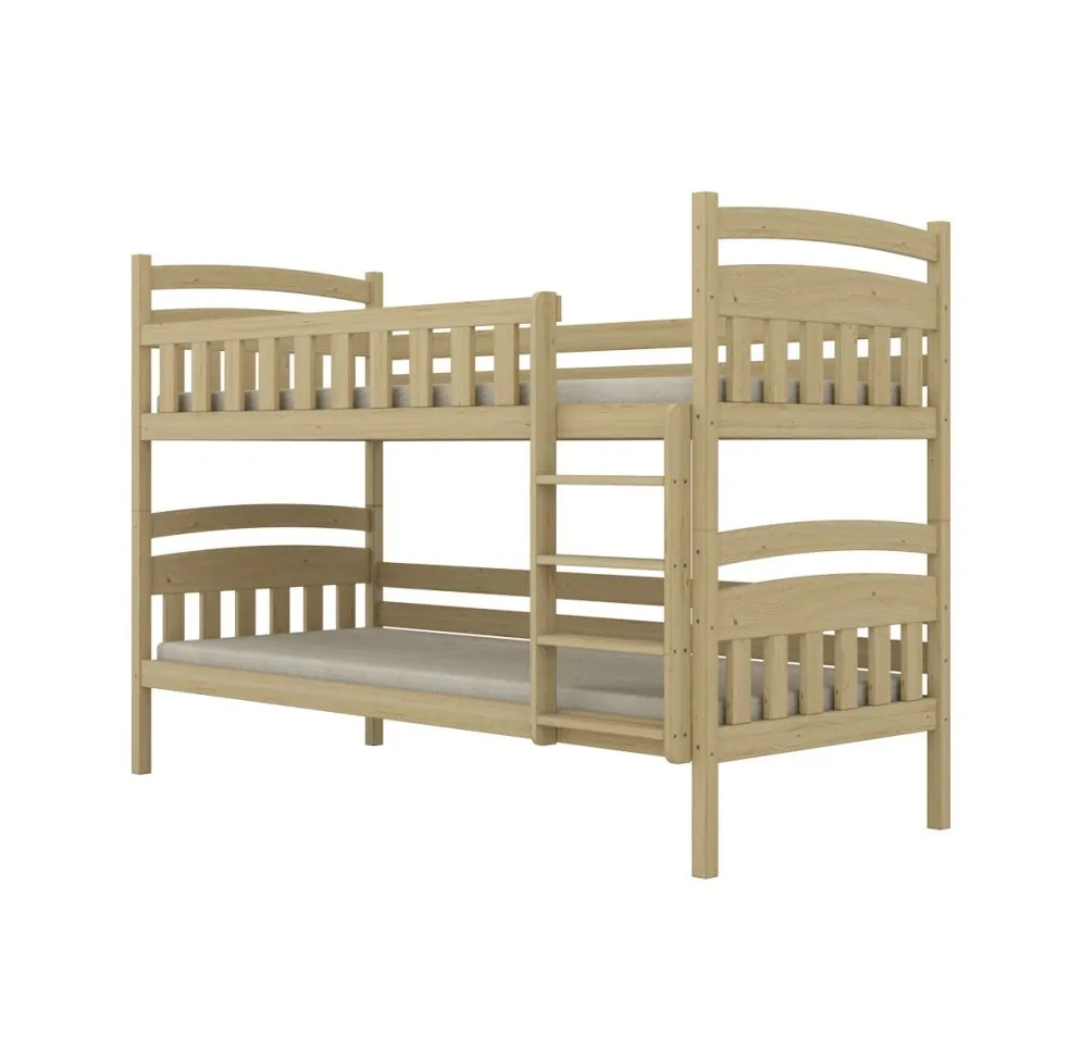 Łóżko piętrowe JULITA 160x80 sosna nielakierowana z szufladami na kółkach I sklep meblowy MIRAT. styl SKANDYNAWSKI kolekcja JULITA