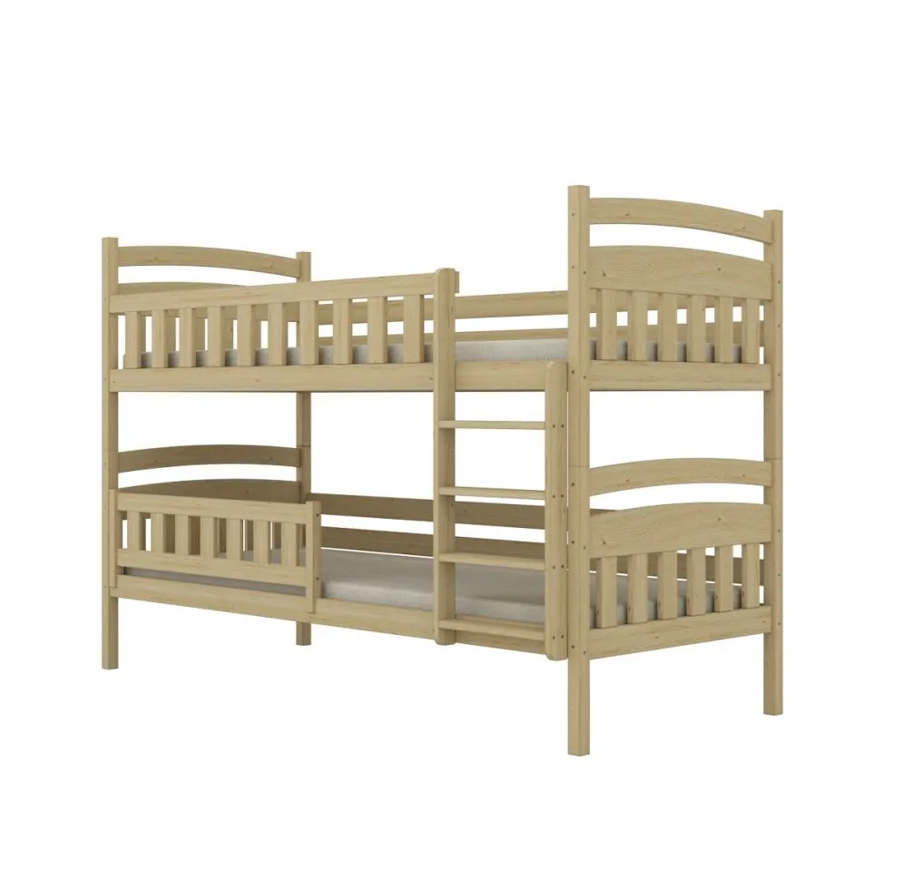 Łóżko piętrowe JULITA 160x80 sosna nielakierowana z szufladami na kółkach I sklep meblowy MIRAT. styl SKANDYNAWSKI kolekcja JULITA