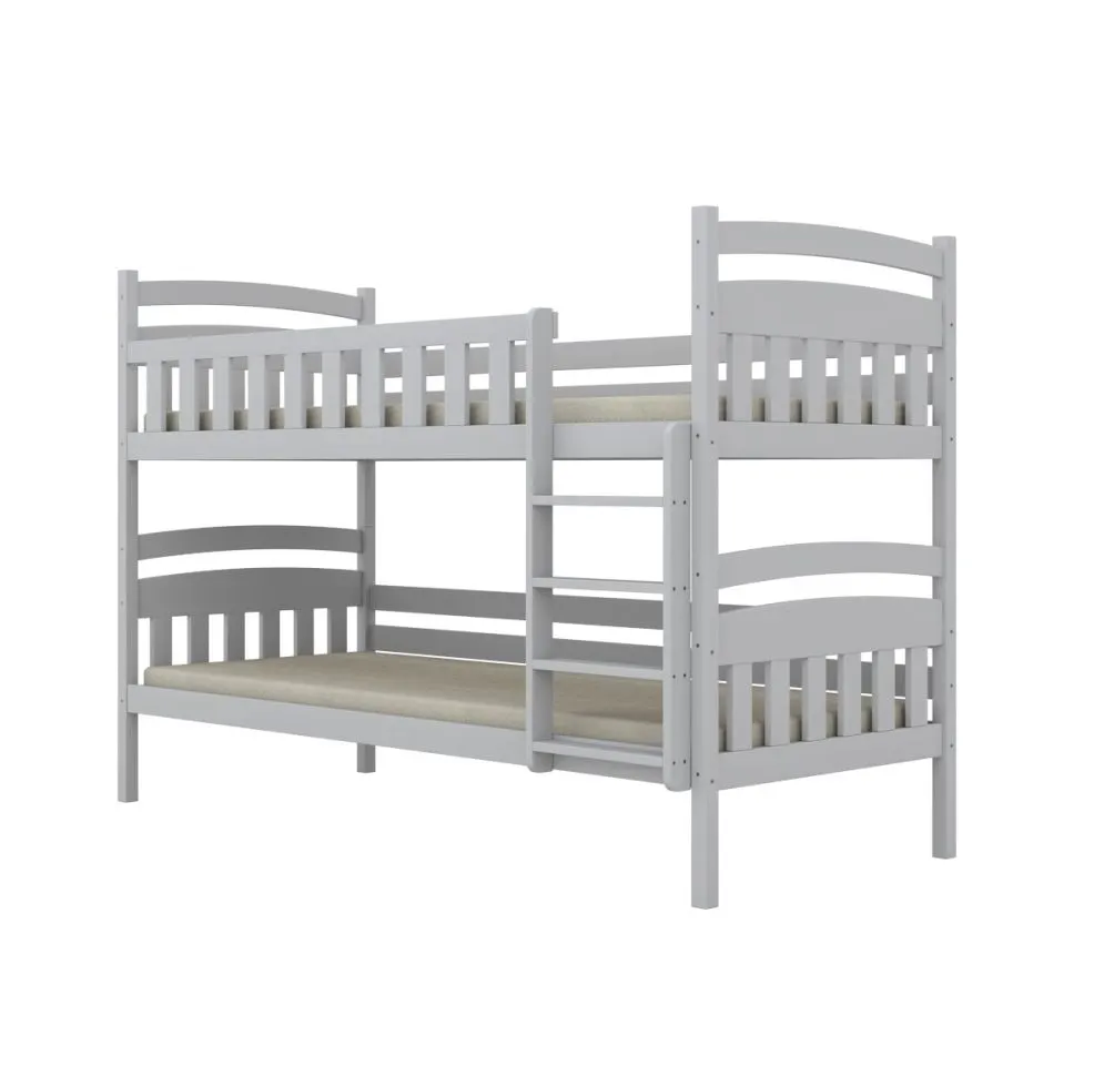 Dziecięce łóżko piętrowe JULITA 200x80 białe sosnowe trzyosobowe I sklep meblowy MIRAT. styl SKANDYNAWSKI kolekcja JULITA