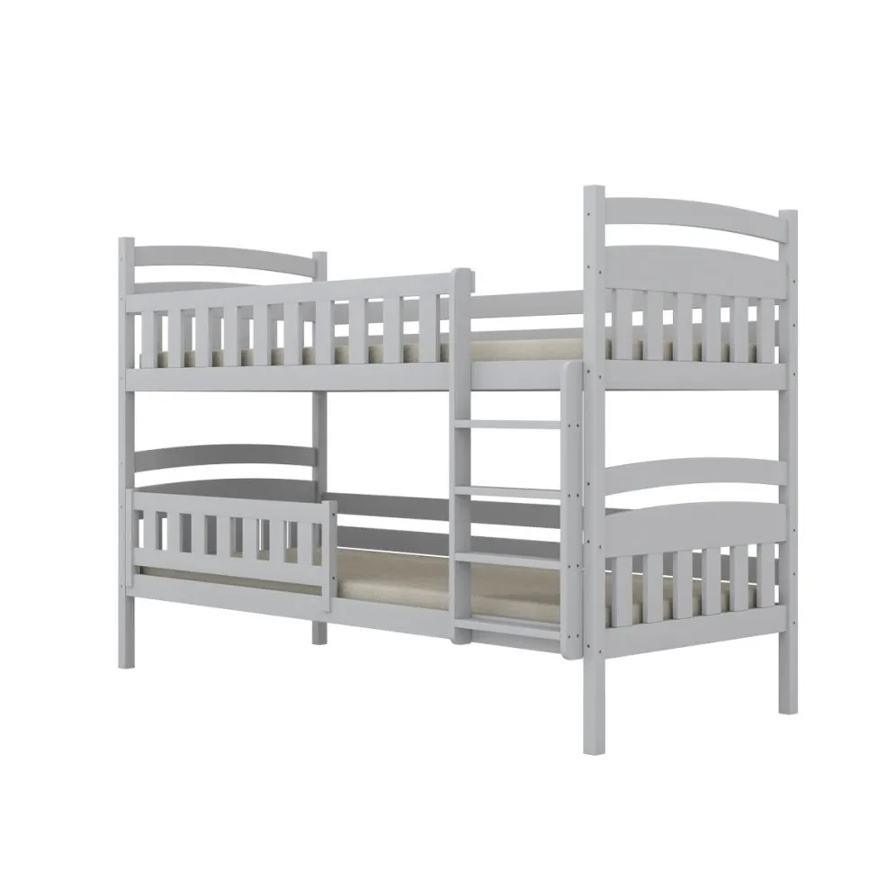 Łóżko piętrowe JULITA 160x80 białe drewniane z szufladami na kółkach I sklep meblowy MIRAT. styl SKANDYNAWSKI kolekcja JULITA