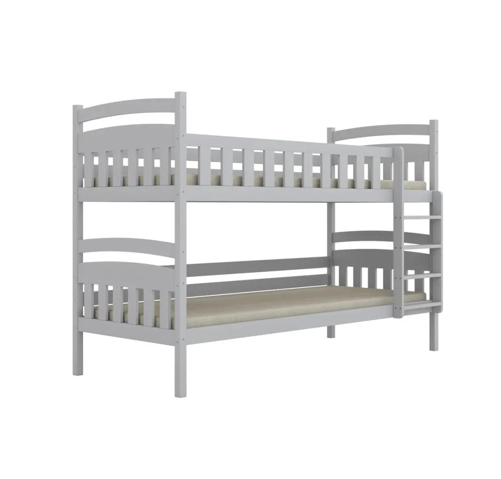 Dziecięce łóżko piętrowe JULITA 200x80 białe sosnowe trzyosobowe I sklep meblowy MIRAT. styl SKANDYNAWSKI kolekcja JULITA