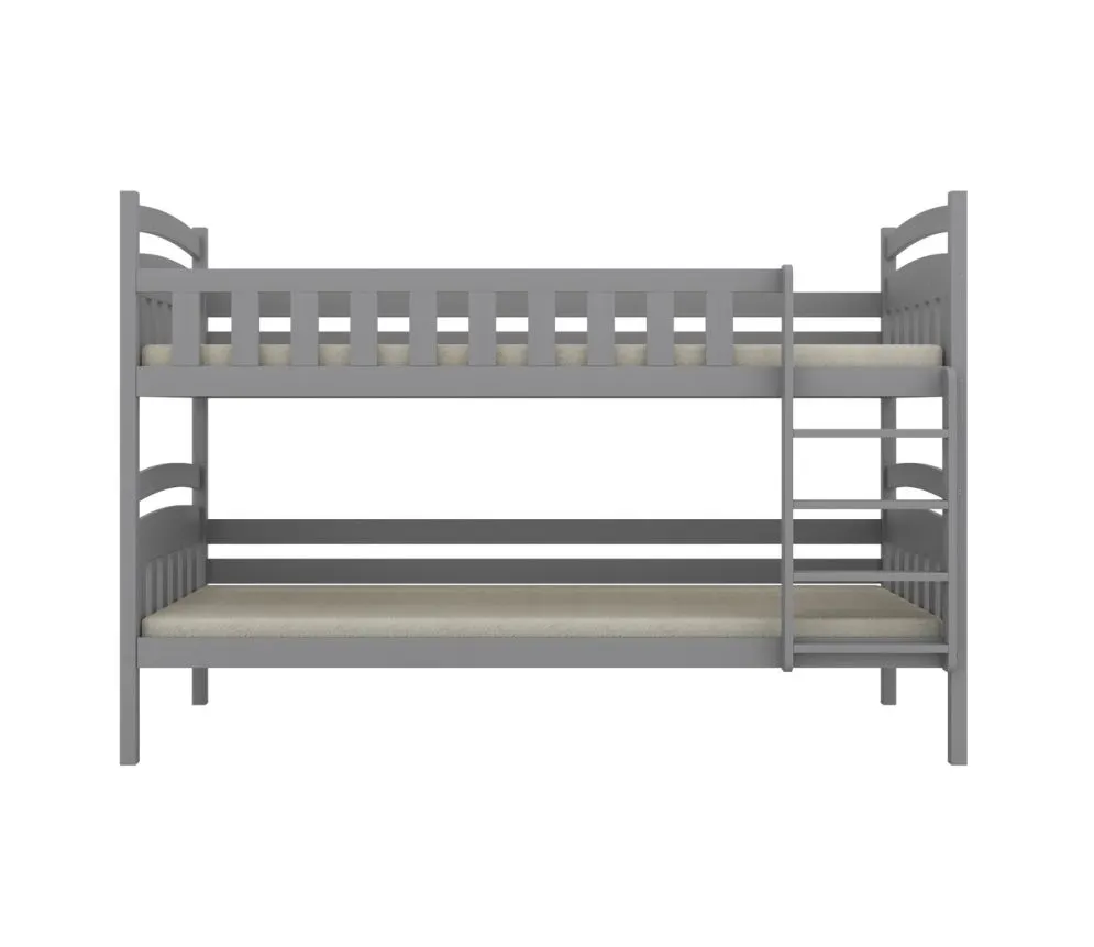 Łóżko piętrowe JULITA 160x80 szare drewniane sosnowe I sklep meblowy MIRAT.  kolekcja JULITA