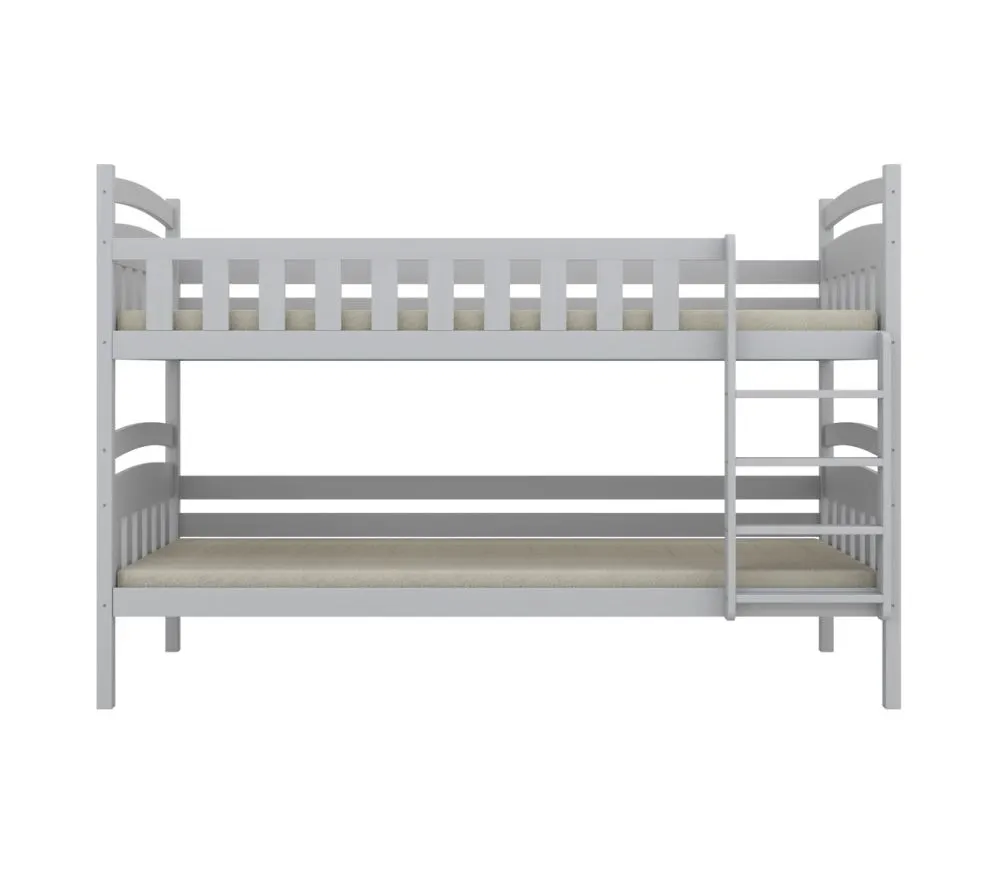 Dziecięce łóżko piętrowe JULITA 200x80 białe sosnowe trzyosobowe I sklep meblowy MIRAT. styl SKANDYNAWSKI kolekcja JULITA