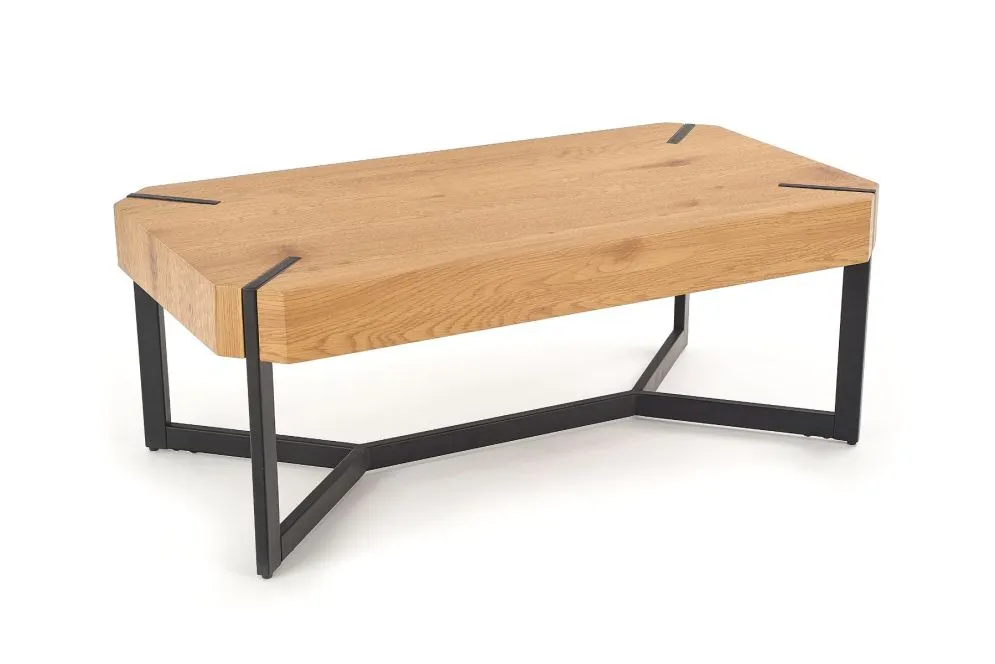 Ława LAVIDA dąb złoty na metalowej podstawie | MIRAT. w stylu LOFT kolekcja