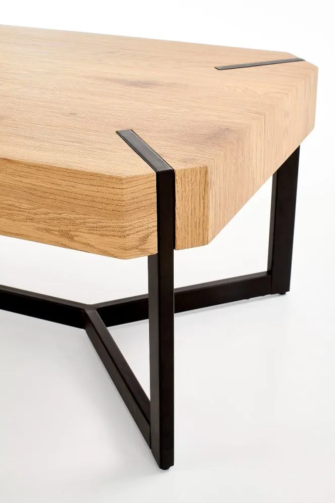 Ława LAVIDA dąb złoty na metalowej podstawie | MIRAT. w stylu LOFT kolekcja