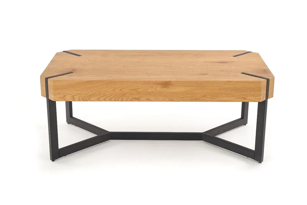 Ława LAVIDA dąb złoty na metalowej podstawie | MIRAT. w stylu LOFT kolekcja