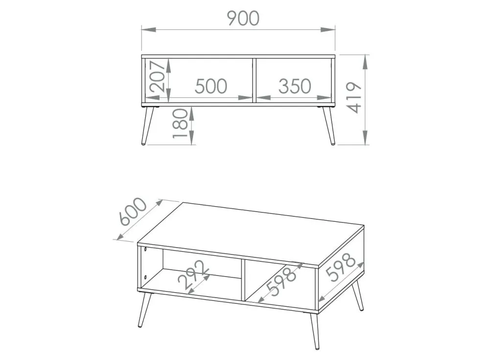 Ława BLU 90x60 granatowa z półką w stylu glamour I sklep meblowy MIRAT. styl GLAMOUR kolekcja BLU
