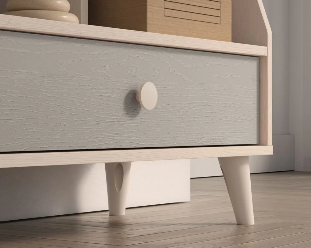 Regał dziecięcy MEVEL szary I sklep meblowy MIRAT. styl PASTELE kolekcja MEVEL