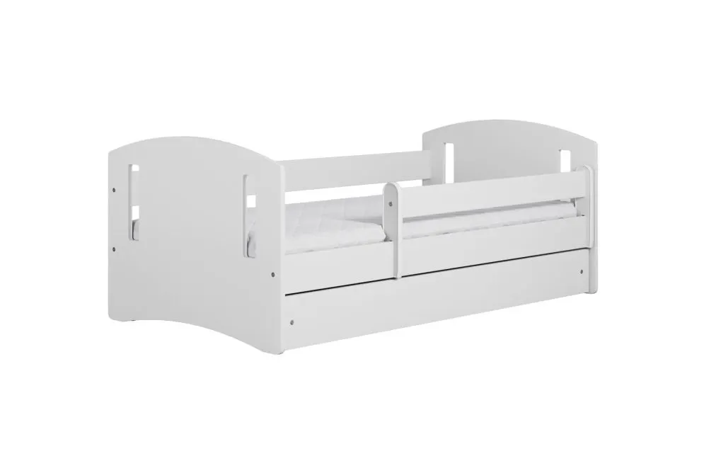 Łóżko dziecięce CLASSIC 2 140x80 białe bezpieczne | MIRAT.  kolekcja CLASSIC