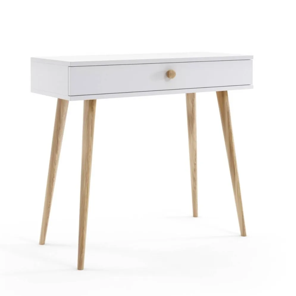 Konsola LEBEL biała minimalistyczna I sklep meblowy MIRAT. styl SKANDYNAWSKI