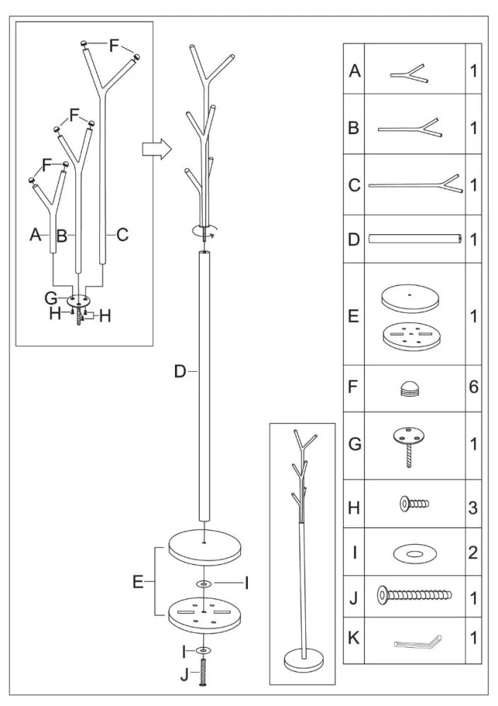 instrukcja montażu wieszaka LETA 
