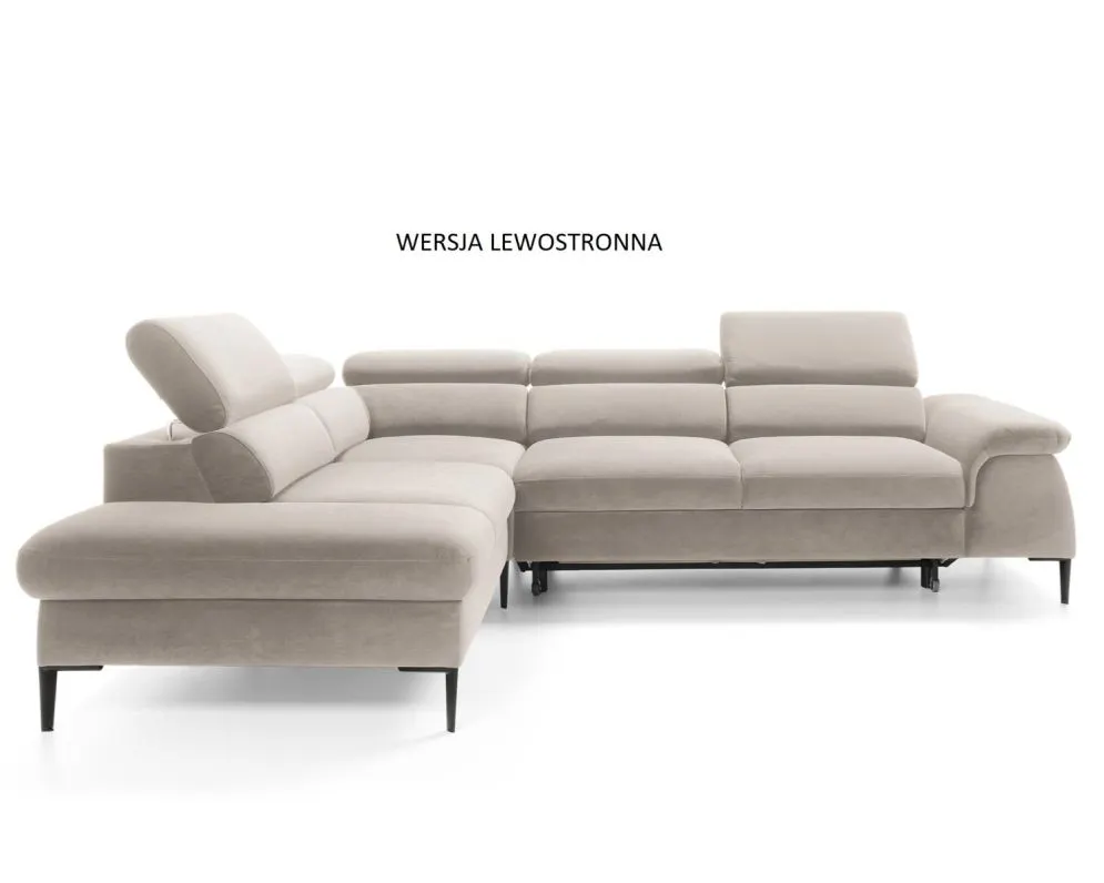 Narożnik z funkcją spania SIMON L jasny beżowy prawy/lewy I sklep meblowy MIRAT.