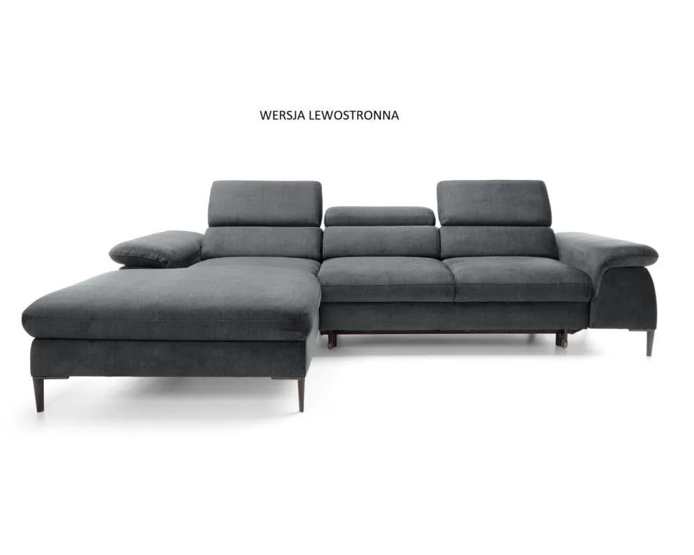 Narożnik z funkcją spania SIMON M ciemny szary prawy/lewy I sklep meblowy MIRAT.