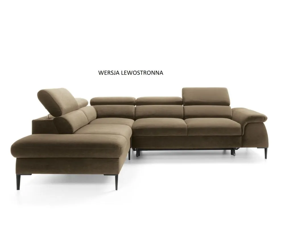 Narożnik z funkcją spania SIMON L oliwkowy prawy/lewy I sklep meblowy MIRAT.