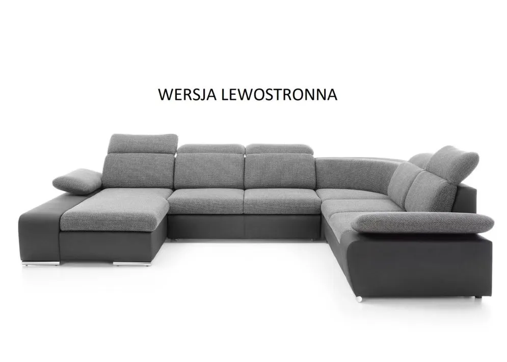 Narożnik z funkcją spania DAKOTA III szary/grafitowy prawy/lewy I sklep meblowy MIRAT.  kolekcja DAKOTA
