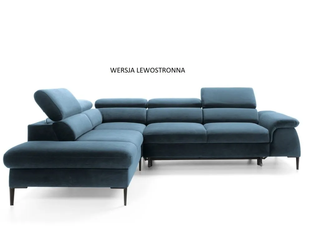 Narożnik z funkcją spania SIMON L granatowy prawy/lewy I sklep meblowy MIRAT.