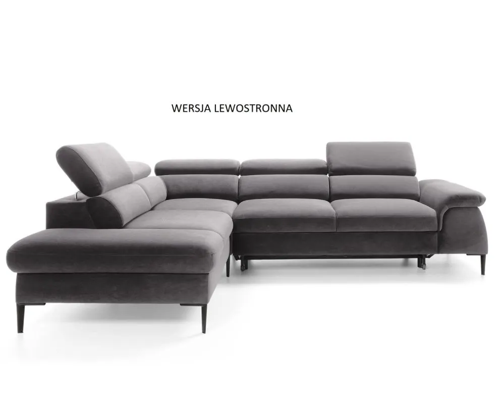 Narożnik z funkcją spania SIMON L ciemny szary prawy/lewy I sklep meblowy MIRAT.