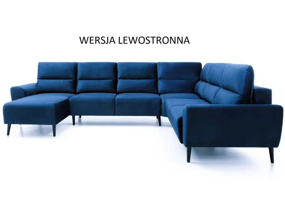 Narożnik z funkcją spania LAURA U2 granatowy prawy/lewy I sklep meblowy MIRAT.