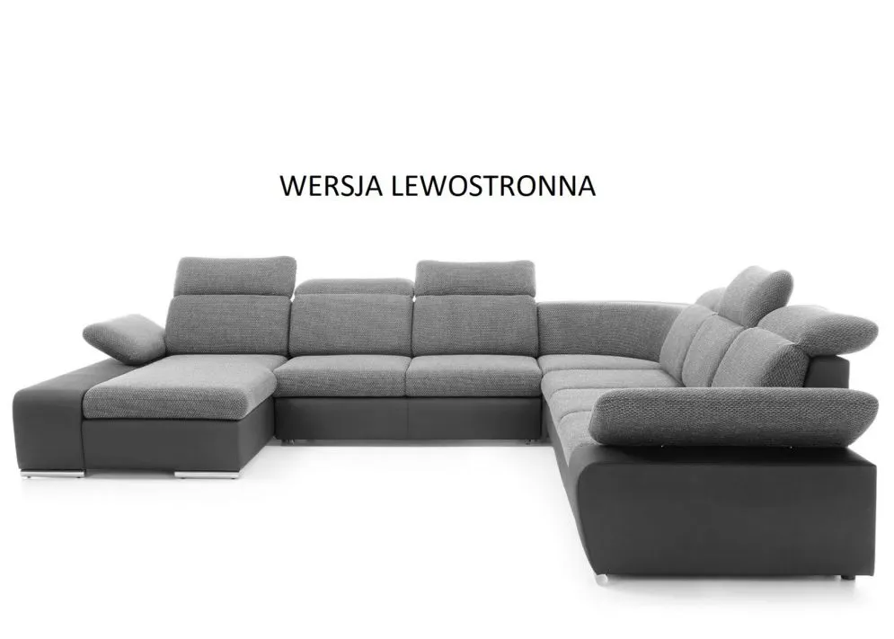 Narożnik z funkcją spania DAKOTA IV szary/grafitowy prawy/lewy I sklep meblowy MIRAT.  kolekcja DAKOTA
