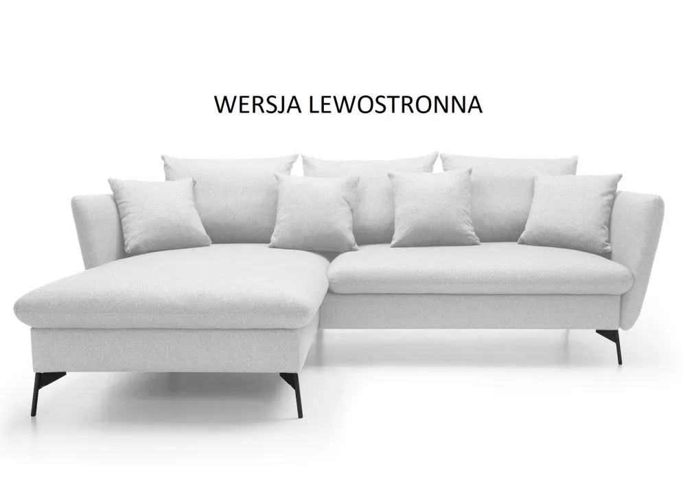 Narożnik z funkcją spania LINDA jasny szary sprężynowy I sklep meblowy MIRAT.