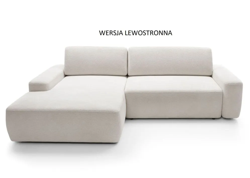 Narożnik z funkcją spania BELLA śmietankowy prawy/lewy I sklep meblowy MIRAT. styl SKANDYNAWSKI