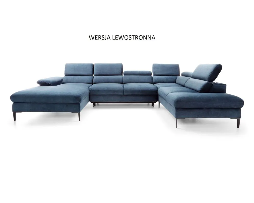 Narożnik z funkcją spania SIMON U2 granatowy prawy/lewy I sklep meblowy MIRAT.