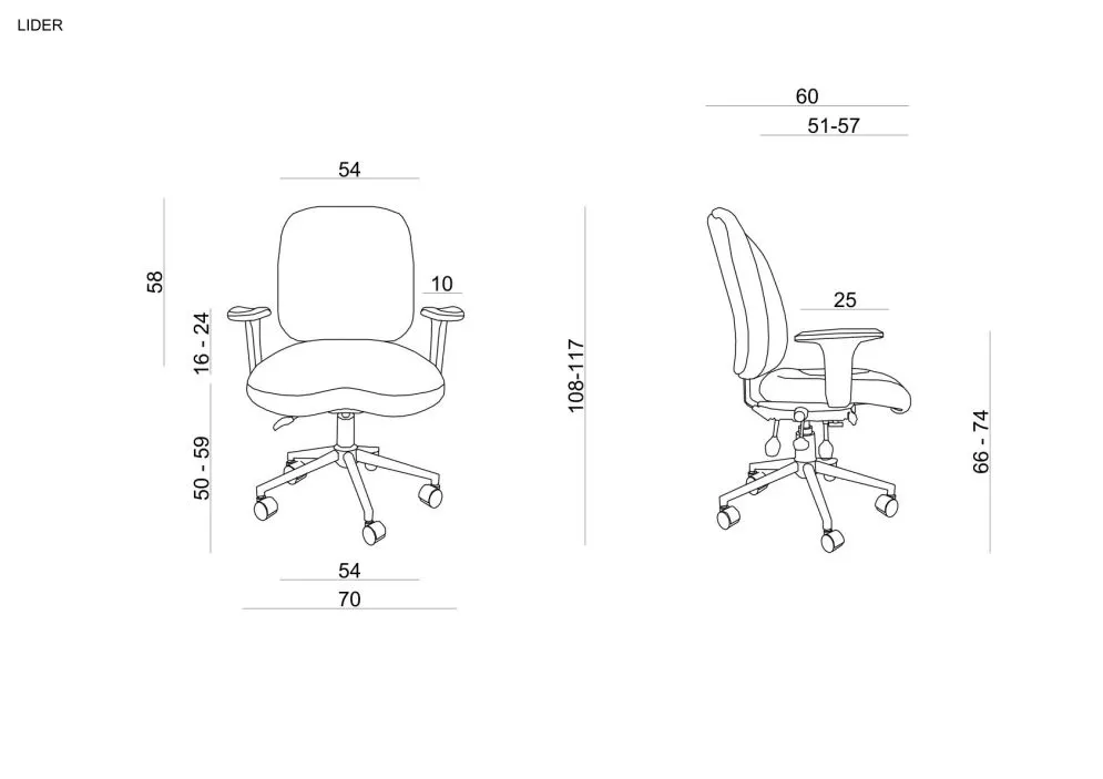 Fotel biurowy LIDER czarny z mechanizmem asynchronicznym | MIRAT.