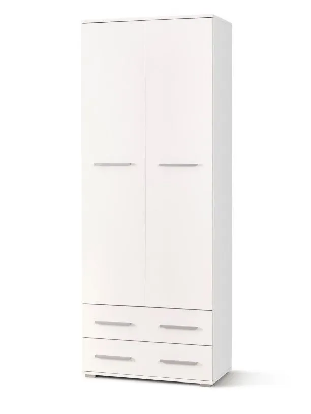 Regał zamykany LIMA REG-2 biały połysk dwudrzwiowy I sklep meblowy MIRAT. styl SKANDYNAWSKI kolekcja LIMA