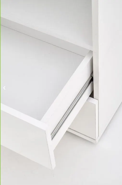 Witryna do salonu LIMA W-1 biała I sklep meblowy z szufladami MIRAT. styl SKANDYNAWSKI kolekcja LIMA