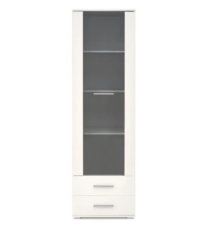 Witryna do salonu LIMA W-1 biała I sklep meblowy z szufladami MIRAT. styl SKANDYNAWSKI kolekcja LIMA