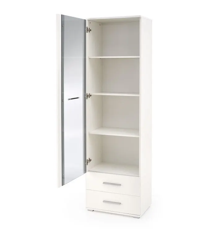 Witryna do salonu LIMA W-1 biała I sklep meblowy z szufladami MIRAT. styl SKANDYNAWSKI kolekcja LIMA