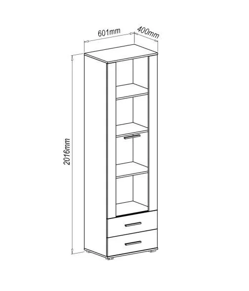 Witryna do salonu LIMA W-1 biała I sklep meblowy z szufladami MIRAT. styl SKANDYNAWSKI kolekcja LIMA