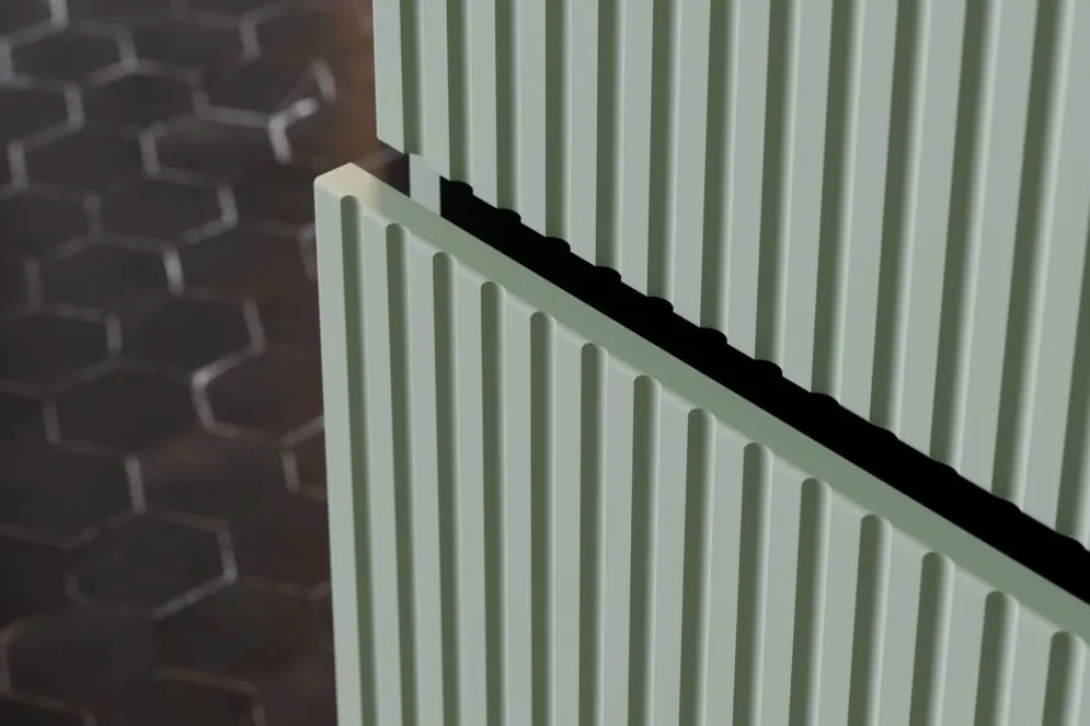 Szafka pod umywalkę LINE REED GREEN D 82-80-2S zielona wisząca I sklep meblowy MIRAT. styl RYFLOWANY