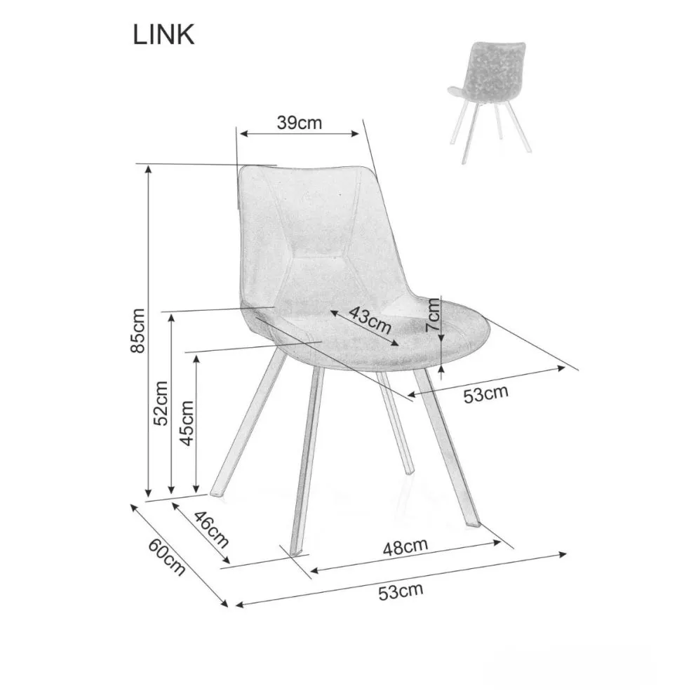 Krzesło tapicerowane LINK beżowe do jadalni I sklep meblowy MIRAT. styl LOFT