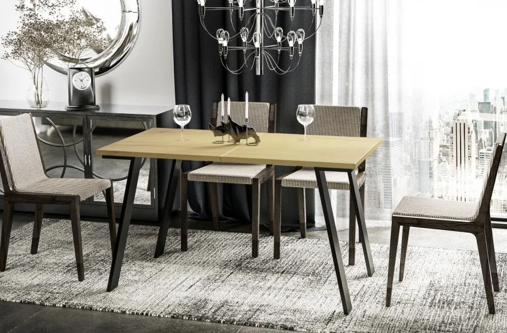 Stół rozkładany LIWIA 130(210)x80 dąb natura w stylu industrialnym I sklep meblowy MIRAT. styl LOFT