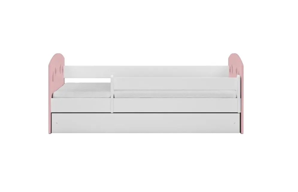 Łóżko dziecięce JULIA MIX różowe z barierką | MIRAT. kolekcja JULIA