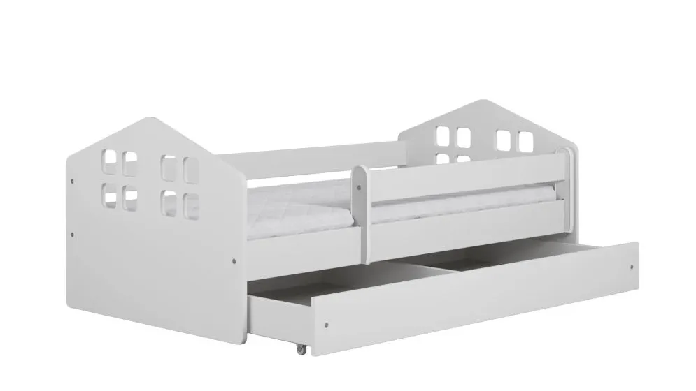 Łóżko dziecięce KACPER białe ze stelażem polskiej produkcji | MIRAT.