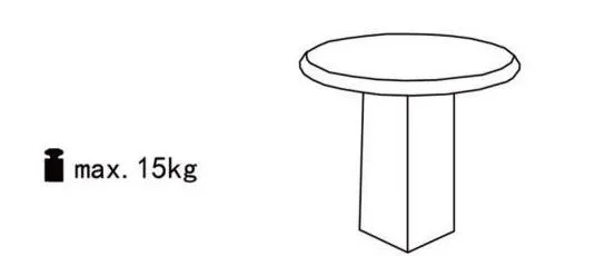 Stolik kawowy LOCA 50x50cm bordowy do salonu I sklep meblowy MIRAT.