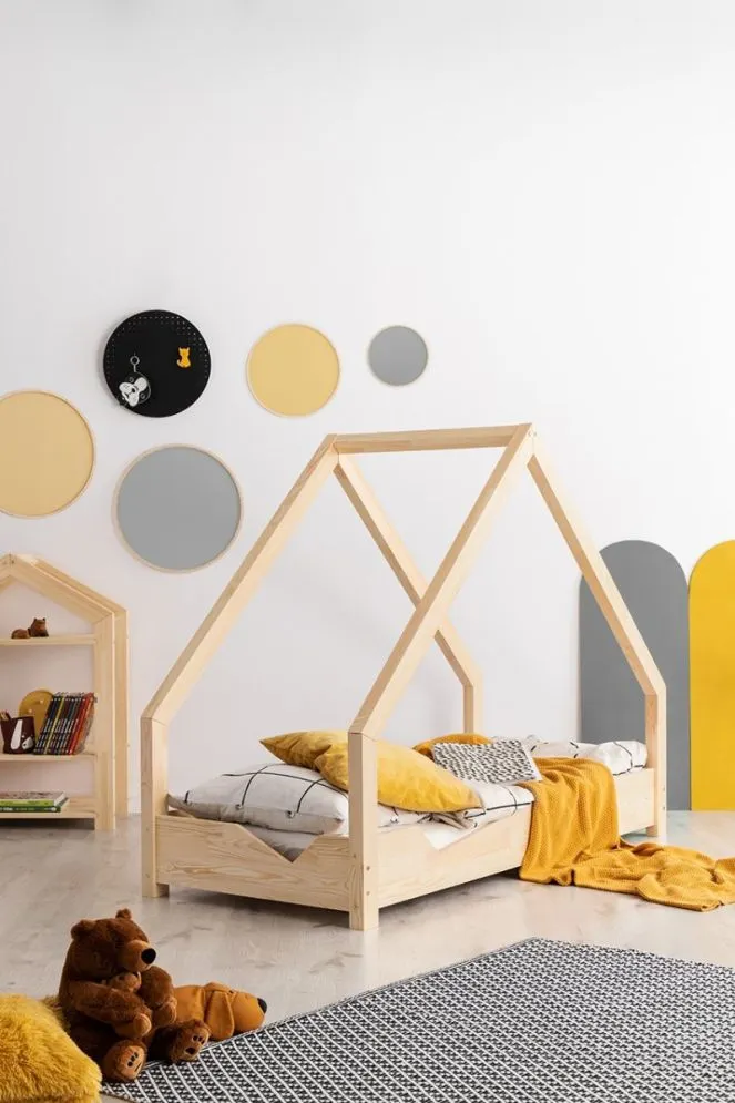 Łóżko dziecięce LOCA A 70x160 sosna domek | MIRAT. w stylu kolekcja LOCA