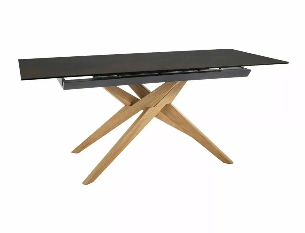 Stół rozkładany LORETO CERAMIC 180(230)x90 brązowy mat/dąb nowoczesny I sklep meblowy MIRAT. styl GLAMOUR