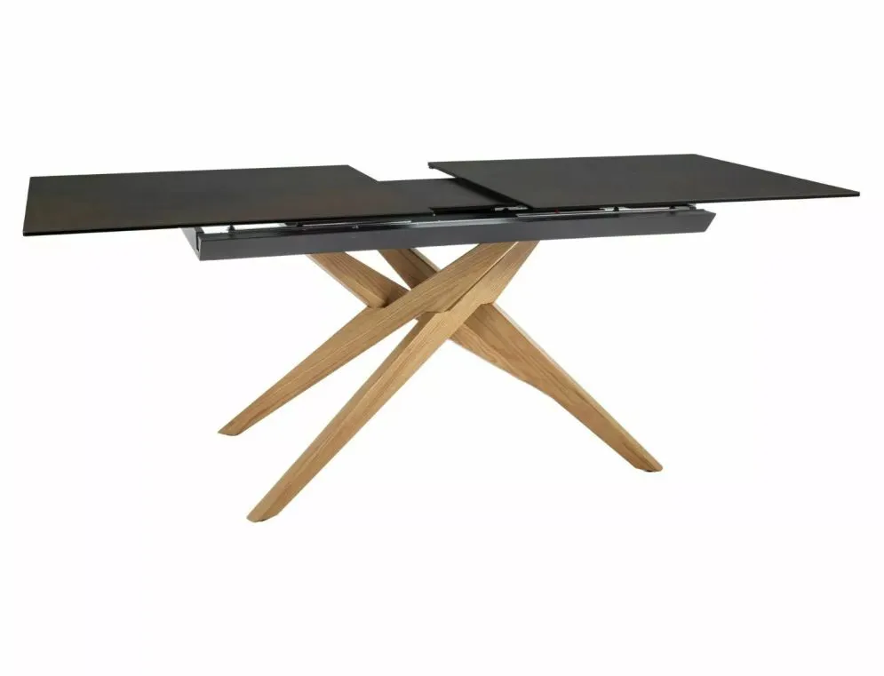 Stół rozkładany LORETO CERAMIC 180(230)x90 brązowy mat/dąb nowoczesny I sklep meblowy MIRAT. styl GLAMOUR