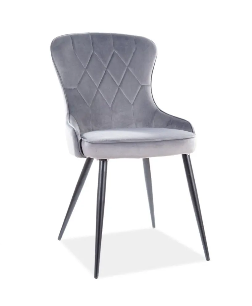 Krzesło LOTUS VELVET szare do jadalni w stylu glamour | MIRAT. styl GLAMOUR, LOFT