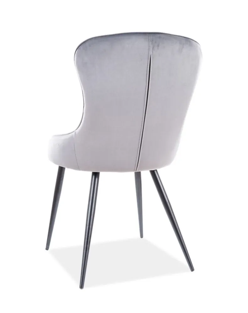 Krzesło LOTUS VELVET szare do jadalni w stylu glamour | MIRAT. styl GLAMOUR, LOFT