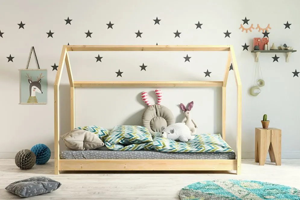 Łóżko domek BELLA 80x160 sosna drewniane polskiej produkcji | MIRAT.